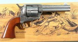 TAYLOR'S & CO. BY UBERTI ENGRAVED 1873 SAA SINGLE ACTION CATTLEMAN .45 LONG COLT 4 3/4" REVOLVER NEW IN BOX. - 2 of 9
