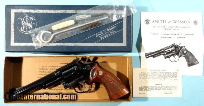1969 SMITH & WESSON MODEL 19 3 19-3 COMBAT MAGNUM 6
