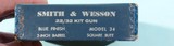 1972 NEAR MINT SMITH & WESSON MODEL 34 1 34-1 .22LR 2" .22/32 KIT GUN BLUE REVOLVER IN ORIG. BOX. - 8 of 8