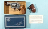 SMITH & WESSON MODEL 60 (NO DASH) .38 SPECIAL2” SNUBNOSE REVOLVER CA. 1967-68 IN ORIG. BOX. - 1 of 7