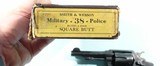WW2 SMITH & WESSON .38 SPECIAL HAND EJECTOR MILITARY & POLICE 4” REVOLVER CIRCA 1942 IN ORIGINAL BOX NUMBERED TO GUN. - 10 of 11