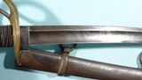 AMES U.S. MODEL 1840 HEAVY CAVALRY SWORD DATED 1848 AND SCABBARD. - 8 of 14