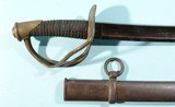 AMES U.S. MODEL 1840 HEAVY CAVALRY SWORD DATED 1848 AND SCABBARD. - 2 of 14