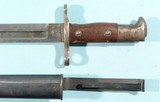 SPRINGFIELD-KRAG U.S. MODEL 1892 BAYONET DATED 1901 W/SCABBARD. - 2 of 5