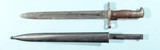 SPRINGFIELD-KRAG U.S. MODEL 1892 BAYONET DATED 1901 W/SCABBARD. - 1 of 5
