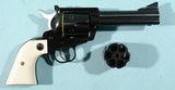 2014 NEW IN BOX RUGER NEW MODEL BLACKHAWK CONVERTIBLE .45LC / .45ACP 4 5/8" BLUE S.A. REVOLVER WITH IVORY LIKE GRIPS. - 3 of 6