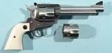 2011 LIKE NEW IN BOX RUGER NEW MODEL BLACKHAWK CONVERTIBLE .45LC / .45 ACP STAINLESS 5 1/2" S.A. REVOLVER. - 3 of 6