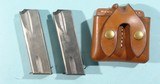 TWO HI-POWER MAGAZINE (S) FOR BROWNING .40S&W PISTOL WITH NOVAKS LEATHER DBL MAG POUCH. - 4 of 7