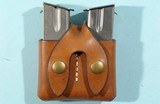 TWO HI-POWER MAGAZINE (S) FOR BROWNING .40S&W PISTOL WITH NOVAKS LEATHER DBL MAG POUCH. - 1 of 7