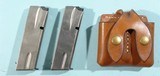TWO HI-POWER MAGAZINE (S) FOR BROWNING .40S&W PISTOL WITH NOVAKS LEATHER DBL MAG POUCH. - 3 of 7