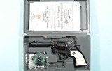 RUGER NEW MODEL SINGLE SIX 32 H&R MAG. CAL. BLUE/CASE HARDENED 4 5/8” REVOLVER IN ORIGINAL BOX. - 1 of 8