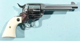 2005 RUGER NEW VAQUERO GLOSS STAINLESS 5 1/2" .45 LONG COLT SINGLE ACTION SAA REVOLVER WITH ORIG. BOX. - 5 of 6