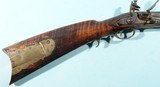 ORIGINAL HENRY DERINGER U.S. INDIAN DEPT. FLINTLOCK TRADE RIFLE CIRCA 1815-20. - 2 of 19