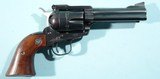 1966 2ND YEAR RUGER OLD MODEL BLACKHAWK .41 MAGNUM 4 5/8" BLUE 3-SCREW SINGLE ACTION REVOLVER. - 1 of 7