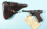 WW2 MAUSER LUGER CODE 42 SEMI-AUTO 9MM PISTOL DATED 1939 W/BRING BACK TAG. - 1 of 20