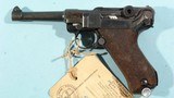 WW2 MAUSER LUGER CODE 42 SEMI-AUTO 9MM PISTOL DATED 1939 W/BRING BACK TAG. - 4 of 20