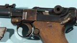 WW1 IMPERIAL GERMAN ARMY DWM 1917 DATE 9MM ARTILLERY LUGER PISTOL W/ORIG. HOLSTER. - 5 of 7