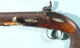 BRITISH MANUFACTURED HENRY DERINGER STYLE PERCUSSION SILVER MOUNTED PISTOL FOR THE AMERICAN MARKET BY RICHARD HOLLIS & SONS CA. 1840’S-50’s. - 4 of 6