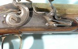 BRITISH GEORGE III FLINTLOCK BRASS BARRELED MILITIA OFFICER’S PISTOL BY JOHN MILES OF LONDON & PHILADELPHIA CA. 1810-20. - 3 of 6