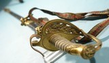SPANISH-AMERICAN WAR ERA U.S. NAVAL OFFICER’S SWORD ENGRAVED “HARRY KNOX” W/ SCABBARD AND ADMIRAL’S HANGER. - 5 of 13