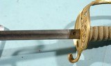 SPANISH-AMERICAN WAR ERA U.S. NAVAL OFFICER’S SWORD ENGRAVED “HARRY KNOX” W/ SCABBARD AND ADMIRAL’S HANGER. - 6 of 13