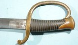 FRENCH MODEL 1837 MOUNTED ARTILLERY SABER AND SCABBARD CIRCA 1840’S-50’S. - 6 of 6