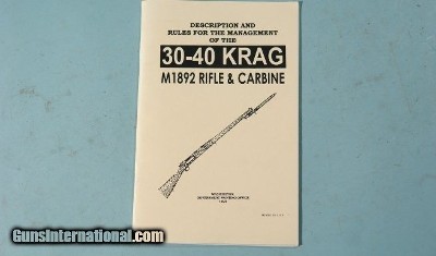 PAMPHLET FOR SPRINGFIELD U.S. MODEL 1892 RIFLE AND CARBINE(KRAG).