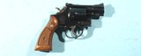 1970 SMITH & WESSON MODEL 15-3 OR 15 3 BLUE .38 SPECIAL SNUBNOSE 2" REVOLVER. - 1 of 5