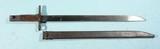 WW2 JAPANESE ARISAKA RIFLE TYPE 30 TOYADA / NAGOYA STRAIGHT QUILLON BAYONET & SCABBARD. - 2 of 4