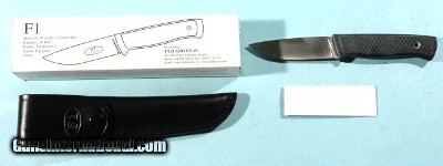 FALLKNIVEN AB SWEDISH MADE MODEL F1 4” HUNTING KNIFE W/LEATHER SHEATH NEW IN BOX.
