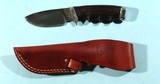 GERBER MODEL 100 EBONY 4” SKINNING KNIFE W/LEATHER SHEATH IN ORIG. BOX CA. 1970’S-80’S. - 3 of 5