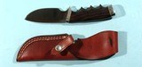 GERBER MODEL 100 EBONY 4” SKINNING KNIFE W/LEATHER SHEATH IN ORIG. BOX CA. 1970’S-80’S. - 2 of 5