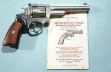 1988 RUGER GP100 OR GP-100 .357 MAGNUM 6" STAINLESS D.A. REVOLVER. - 1 of 6