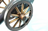 19TH CENTURY AMERICAN CAST IRON MODEL FIELD GUN AND CARRIAGE. - 3 of 4