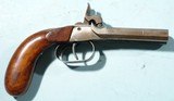 GERMAN PERCUSSION DOUBLE BARREL BOXLOCK POCKET PISTOL CA. MID TO LATE 1800’S. - 1 of 6