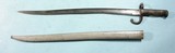 FRENCH MODEL 1866 OR M1866 CHASSEPOT RIFLE SABER BAYONET & SCABBARD. - 1 of 7