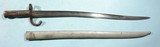 FRENCH MODEL 1866 OR M1866 CHASSEPOT RIFLE SABER BAYONET & SCABBARD. - 2 of 7