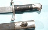 EXCELLENT BRITISH WILKINSON MADE P1887 OR 1887 MK III SABER / SWORD BAYONET & SCAB. FOR THE MARTINI HENRY RIFLE, DATED 1889. - 3 of 5