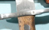 SWISS MODEL 1918 BAYONET & SCABBARD FOR SCHMIDT RUBIN K11 (1911) OR K31 RIFLE. - 3 of 5