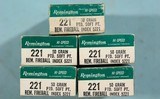 LOT OF 5 BOXES (100 ROUNDS TOTAL) .221 REMINGTON FIREBALL 50GR. PSP FACTORY AMMUNITION, INDEX # 5221. - 1 of 3