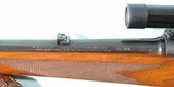 PRE-64 WINCHESTER MODEL 70 FEATHERWEIGHT .308 WIN MANNLICHER STYLE CUSTOM RIFLE WITH SCOPE, CIRCA 1961. - 7 of 14
