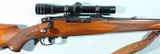 PRE-64 WINCHESTER MODEL 70 FEATHERWEIGHT .308 WIN MANNLICHER STYLE CUSTOM RIFLE WITH SCOPE, CIRCA 1961. - 3 of 14