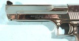 MAGNUM RESEARCH IMI DESERT EAGLE .44 MAGNUM NICKEL PISTOL IN ORIG. BOX, CIRCA 1980'S. - 4 of 12