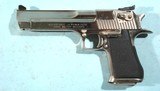 MAGNUM RESEARCH IMI DESERT EAGLE .44 MAGNUM NICKEL PISTOL IN ORIG. BOX, CIRCA 1980'S. - 3 of 12