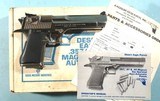 MAGNUM RESEARCH IMI DESERT EAGLE .44 MAGNUM NICKEL PISTOL IN ORIG. BOX, CIRCA 1980'S. - 1 of 12