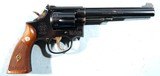 1960 SMITH & WESSON K22 K-22 MASTERPIECE MODEL 17 OR 17-1 .22LR 6" BLUE REVOLVER. - 1 of 5