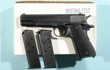 SISTEMA COLT ARGENTINE D.G.F.M. MODEL 1927 COLT MODEL 1911-A1 SEMI-AUTO .45 ACP PISTOL W/2 EXTRA MAGAZINES. - 1 of 7