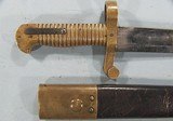 EXCELLENT COLLINS U.S.N. NAVY MODEL 1861 “PLYMOUTH” RIFLE SABER BAYONET AND SCABBARD. - 2 of 4