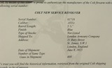 WW1 BRITISH ORDNANCE INSPECTED COLT NEW SERVICE DOUBLE ACTION .455 ELEY CAL. REVOLVER CIRCA 1915 W/FACTORY LETTER. - 9 of 9