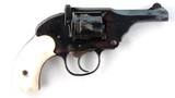 RARE WEBLEY W. P. or "WP" .320 CAL. HAMMERLESS 3” REVOLVER WITH PEARL GRIPS CIRCA 1920. - 2 of 7